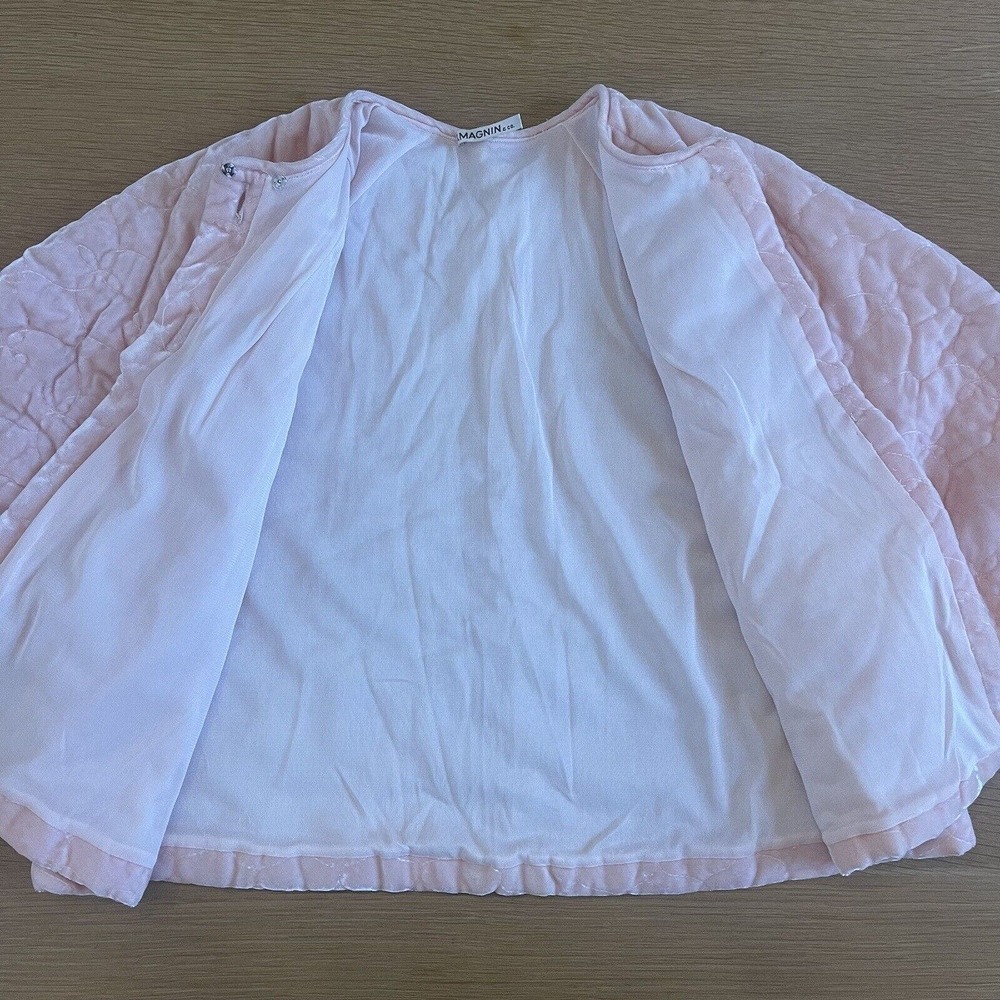 Women's Vintage I. Magnin & Co Size S Velvet Quilted Bed Jacket - Picture 2 of 8